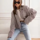 Krótka Marynarka Damska CHARLOTTE pink