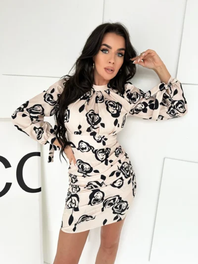 SUKIENKA LILY black beige