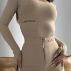 Body SLICK LA MANUEL beżowe