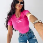 T-shirt damski VIVA O LA VOGA fuksja