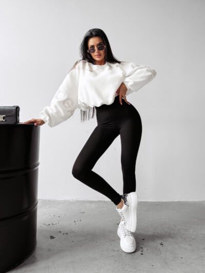Bluza damska MARKAZ O LA VOGA ecru, biała, oversize, Olavoga
