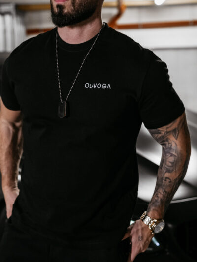 T-shirt męski, koszulka DARK MODE O LA VOGA czarny